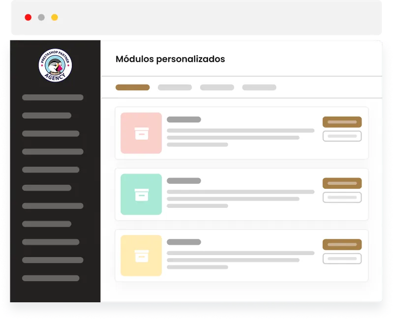 Backend con módulos personalizados en Prestashop