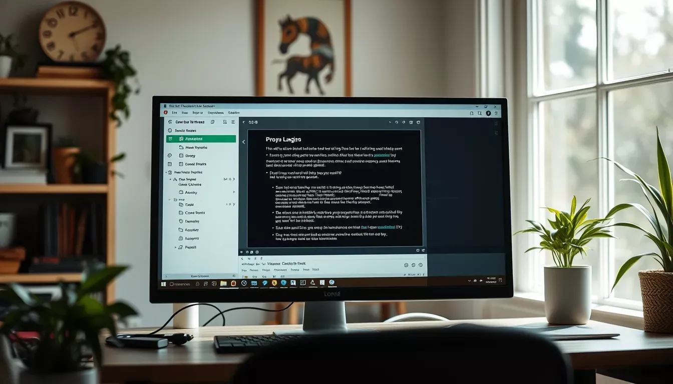 Ordenador en un escritorio con una herramienta para implementar datos estructurados