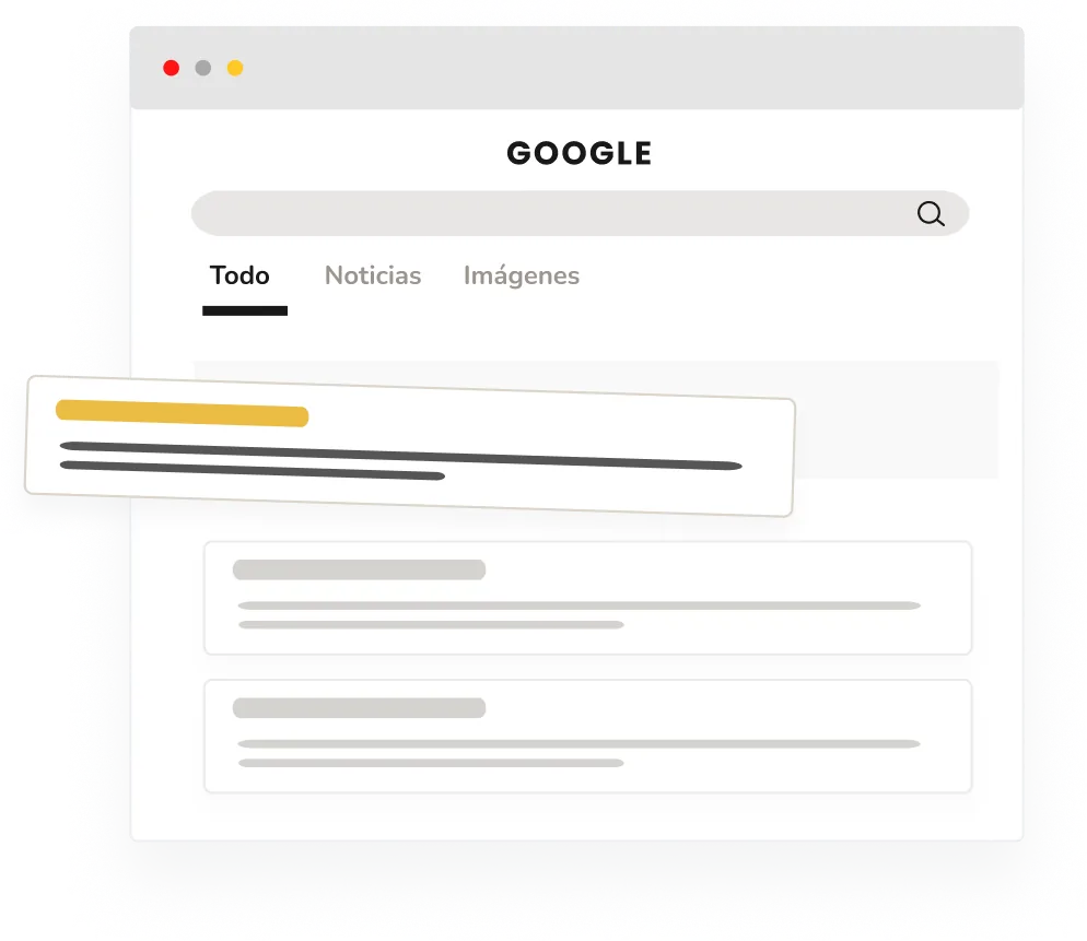 Resultados orgánicos en Google