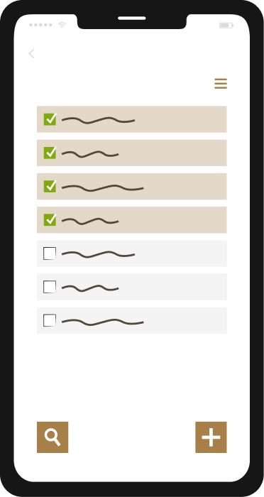 KPI selection in a mobile app