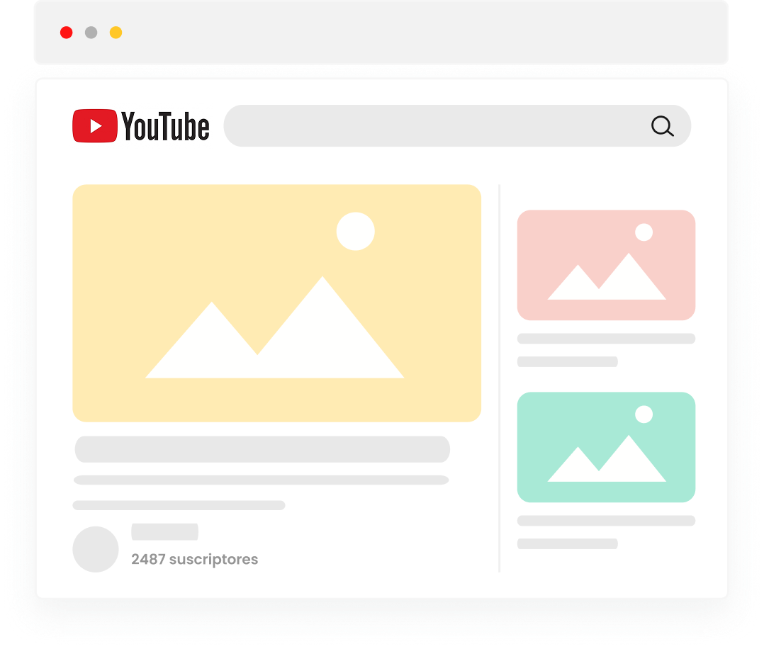 YouTube player con vídeos relacionados