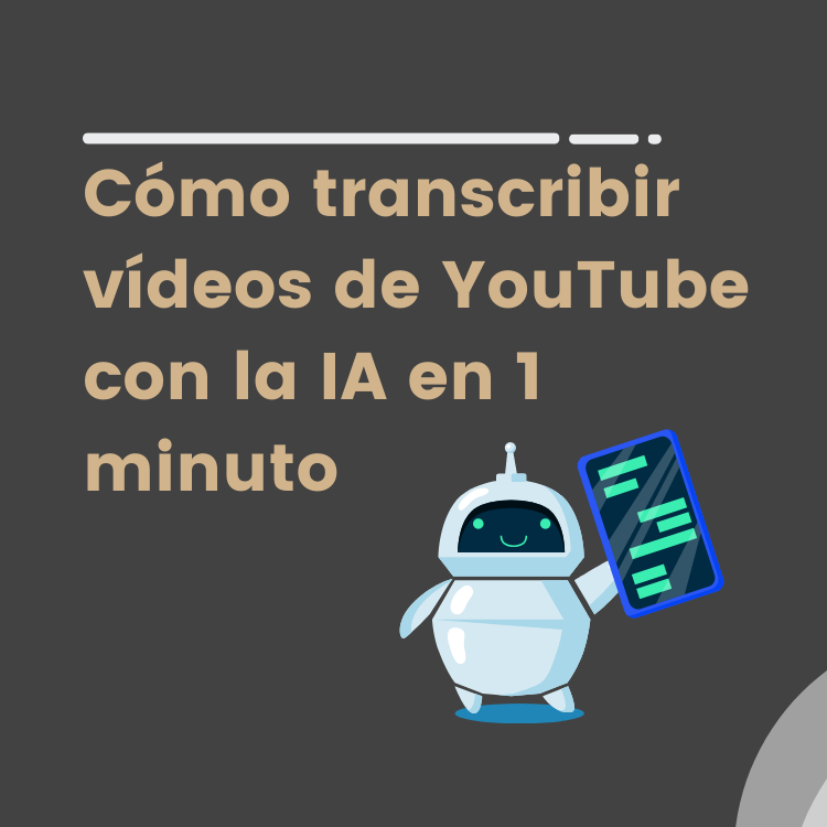 Como transcirbir video youtube en 1 minuto con inteligencia artificial