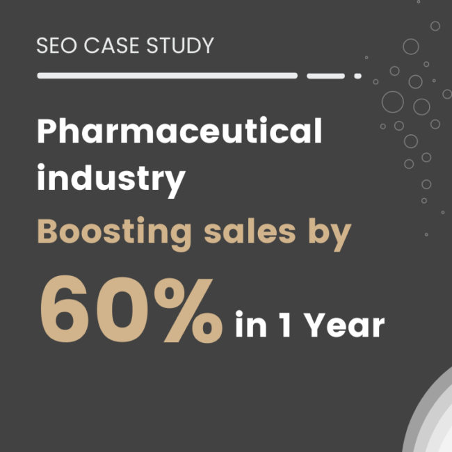 seo case study in pharma industry