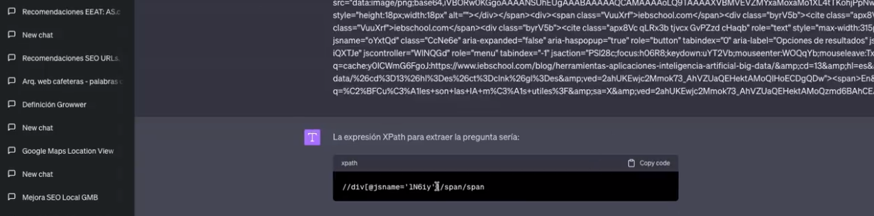 extraer codigo extraer codigo xpath