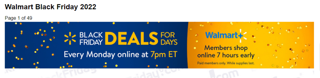 walmart banner campaing for black friday