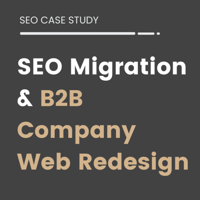 seo case study seo migration b2b website revamp
